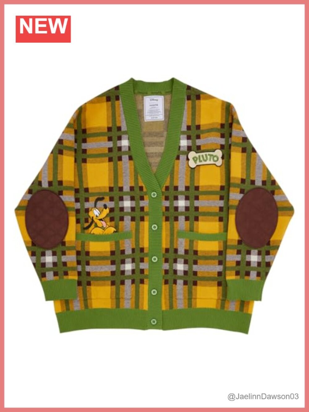 Pluto 95th Anniversary Grandpa Cardigan Knit Jacquard Embroidered